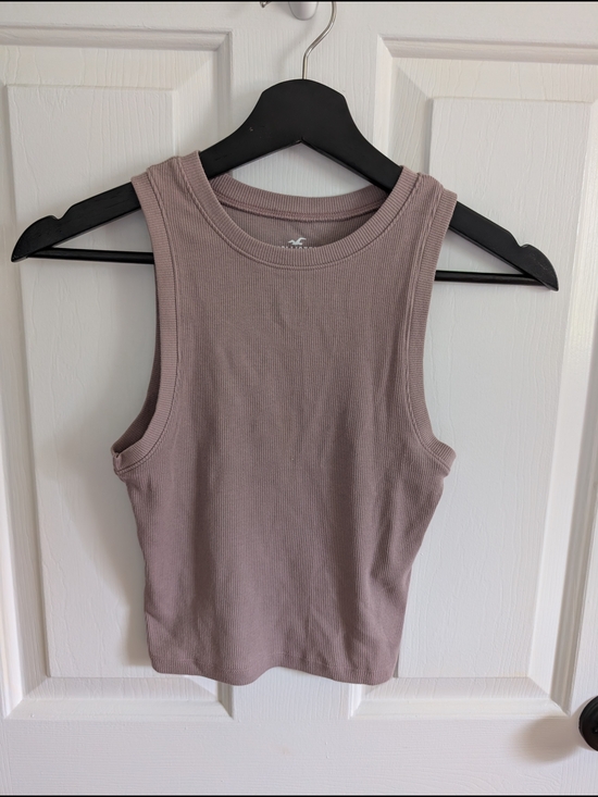 Hollister Tops - Hollister Women's Mauve Ribbed Tank Top XS